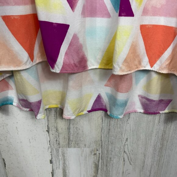 Torrid tank top boho triangle print smocking size 1 plus size 1X flowy festival - Picture 4 of 6